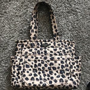 Leopard print diaper bag